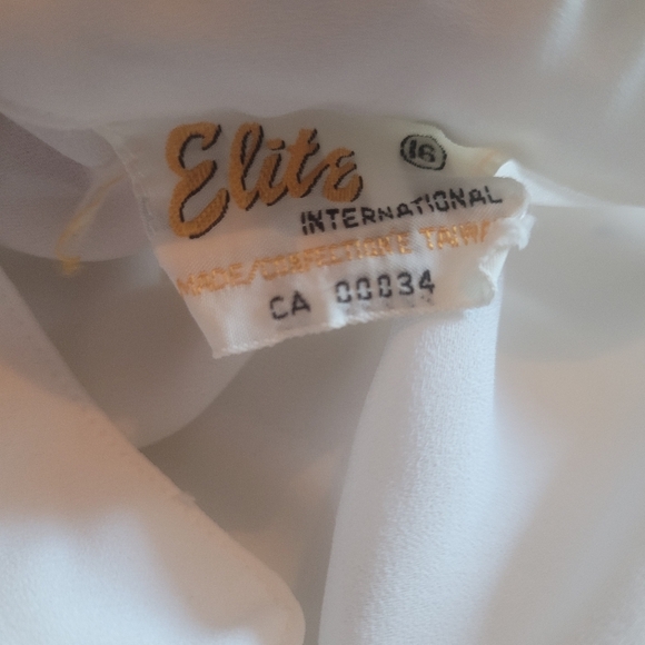 Vintage Semi Sheer White Flounced Blouse 16 - Picture 8 of 8